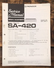 Pioneer SA-420 Amplifier Service Manual Original 