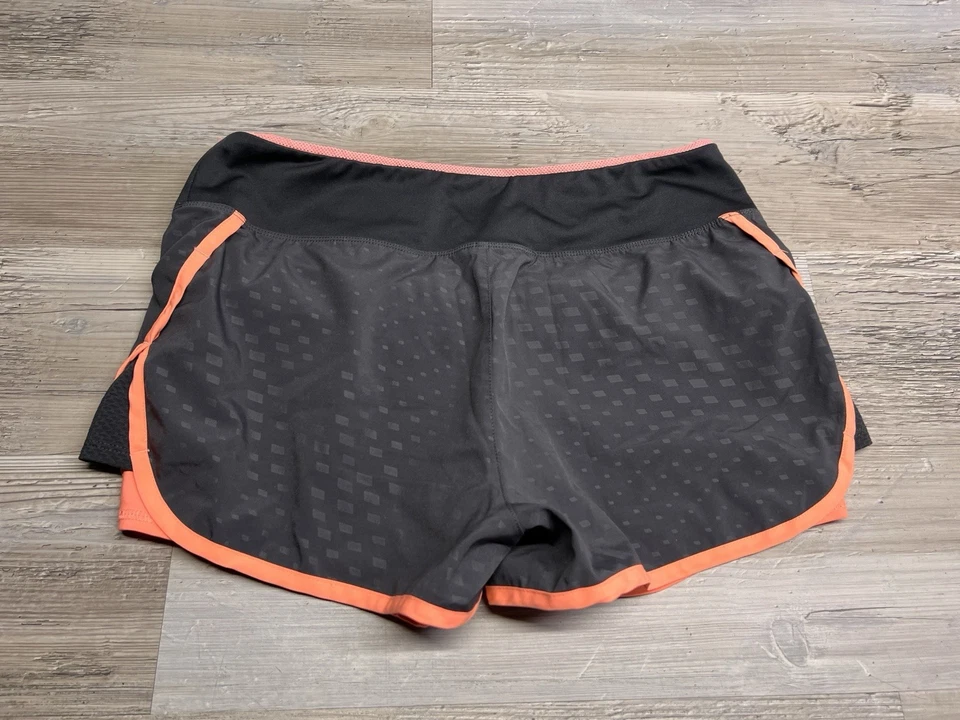 Pantalones Cortos de Correr Hind Negro Rosa Doble Capa Para Mujer Talla Mediana Forrados Atléticos Foto 2 de 4