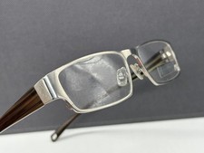 Freudenhaus Brille Herren Damen silber braun Eckig Titan Chrome Gibson NP:324€
