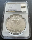 2026 Silver Eagle NGC MS70 - Ultra Breaks Label 8688178-481 NGC Price $200!