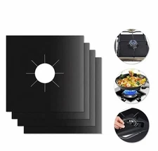Reusable Gas Stove Burner Cover Protector, Heat Resistant Liner&Cleaning Mat Pad