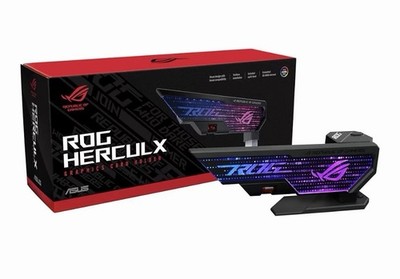 ASUS ROG Herculx Graphics Card Holder   Adjustable Anti-Sag GPU Support   RGB  
