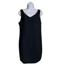VTG Y2K Country Road Australia Black Sleeveless Shift Dress 12 Minimalist Chic