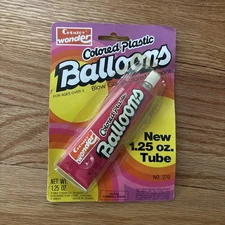 Vintage Plastic Balloons Magic Bubble B'loonies Style Toy  Tube Chemtoy 1983