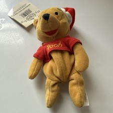 Winnie the Pooh Bean Santa Plush
