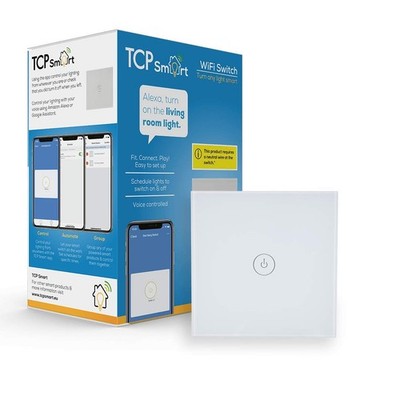 TCP Smart Wi-Fi Single Gang Wandschalter