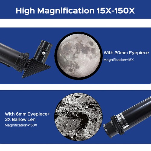 Teleskop Kinder Einsteiger 300/70mm Teleskop Astronomie mit Verstellbarem Stativ - Bild 10 von 22