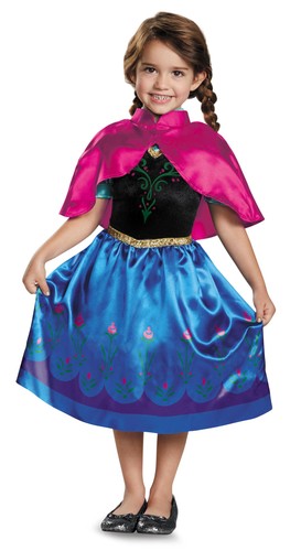 Smiffys Disney Frozen Anna Travelling Classic Costume (Size 7-8) - Foto 2 di 9
