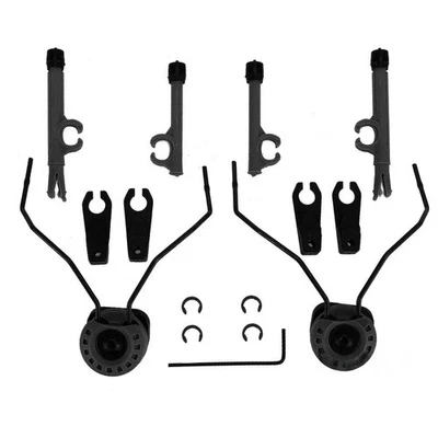 Tactical ARC Helmet Rotate Rail Mount Adapter Set for Comtac SMA Sordin Headset