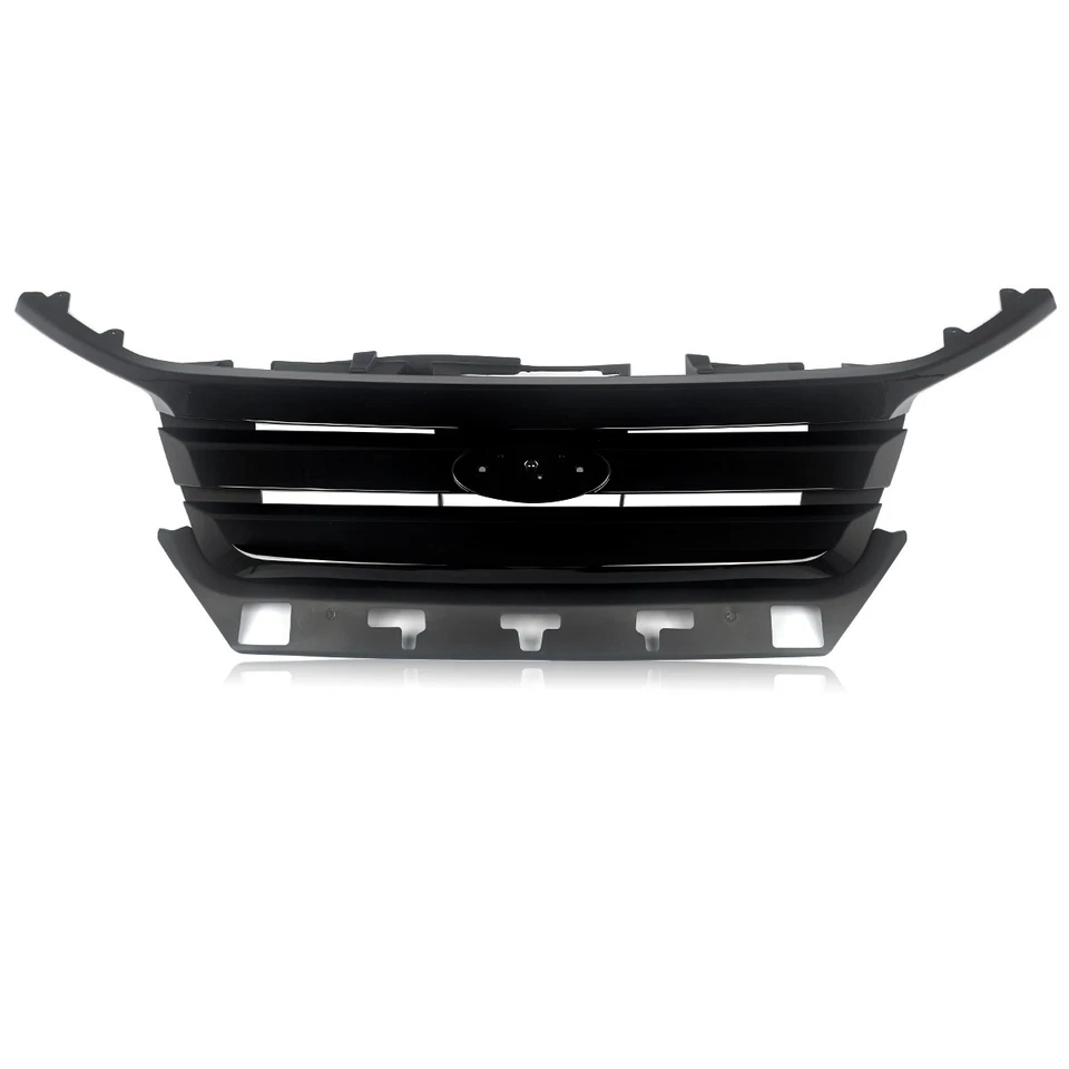 For 2010-2012 Ford Fusion Front Upper Grille Molding Trims Complete Glossy Black Foto 4 de 4