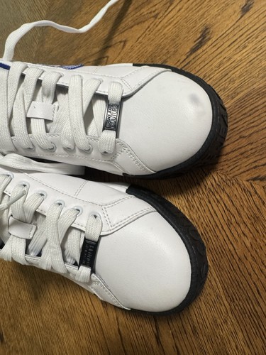 Size 8 - VERSACE JEANS COUTURE Sneakers Shoes White Blue (N9) - Picture 2 of 12