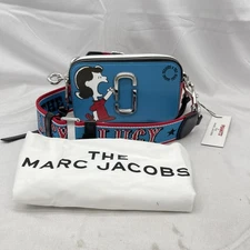 Marc Jacobs X Peanuts Womens Lucy Is The One Crossbody Bag Leather Blue Multi