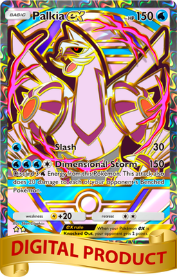 palkia ex pokemon card value Pokemon Pocket TCG Card 2 Star Full Art Palkia EX Deluxe Pack Rare DIGITAL