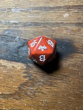 Eventide Spindown Life Counter D20 Dice MTG Magic: the Gathering RED Die