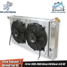 3 Row Cooling Radiator With Shroud Fan For 19962005 Chevy Blazer S10 Pickup 3 Row Cooling Radiator With Shroud Fan For 19962005 Chevy Blazer S10 Pickup