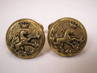 Crowned Rampant Lions Coat of Arms Crest Vintage Cuff Links | eBay