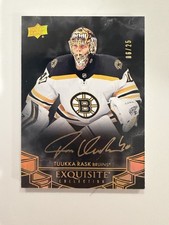 Tuukka Rask 2024-25 Upper Deck The Cup Exquisite Collection Black Gold Auto /25