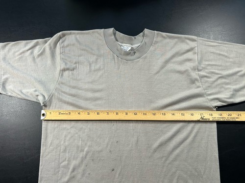 Vintage Sportswear Blank Thrashed Distressed Gray T-Shirt 70s-80s Single Stitch - Picture 8 of 9