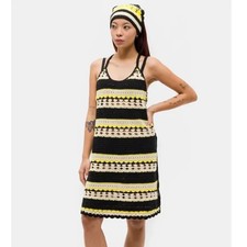 EUC Ganni Crochet Slip Dress | Boho Knit Layered Midi Dress Size XL $475