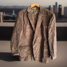 Lauren Ralph Lauren Corduroy Blazer Brown Paisley Lining 48 Long Two Button