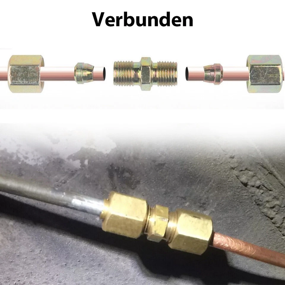 10x Schnell-verbinder Für Bremsleitung Din 4,75 Mm 3/16 Ohne Bördeln Bördelgerät - Bild 3 von 4