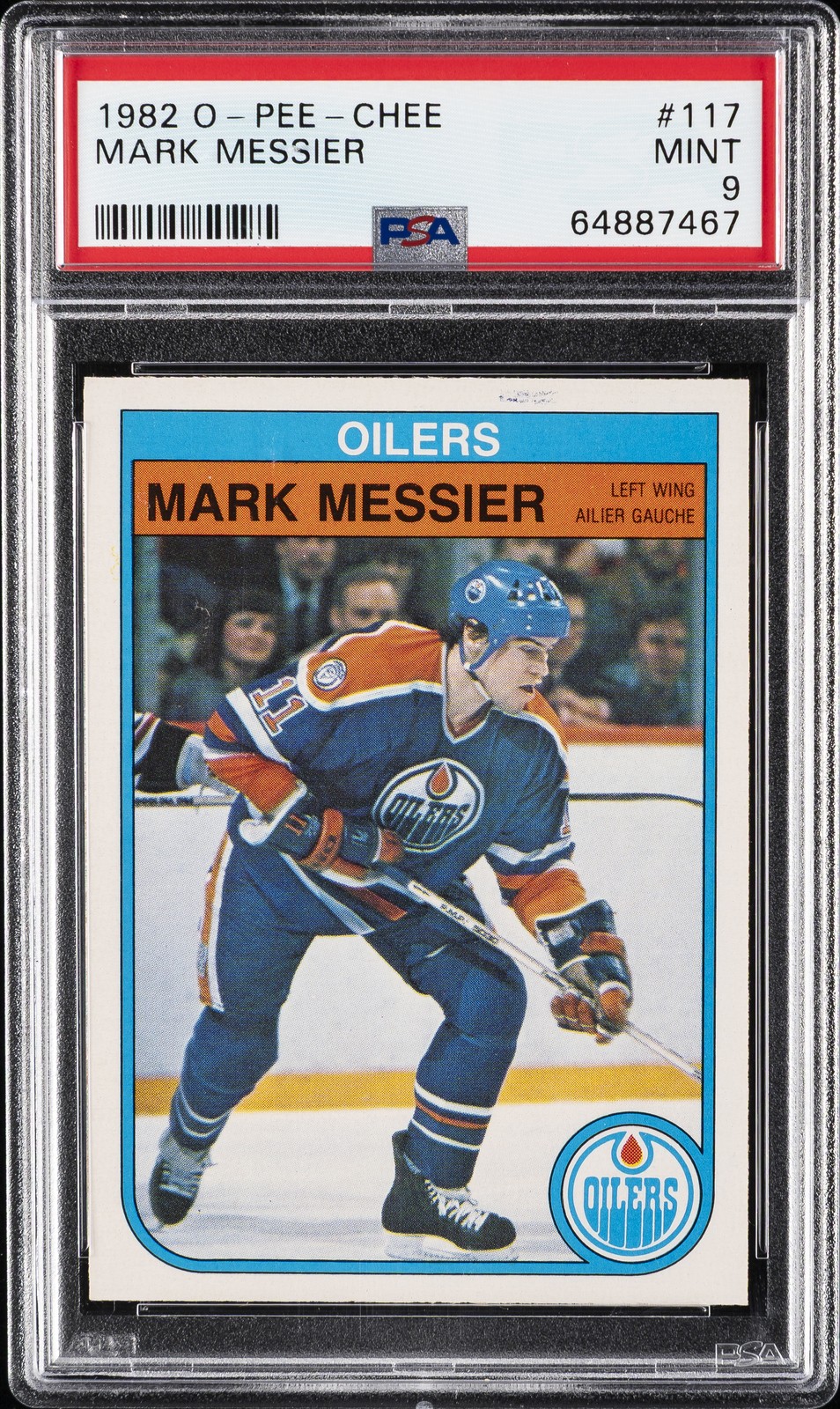 1982 O-PEE-CHEE #117 MARK MESSIER PSA 9