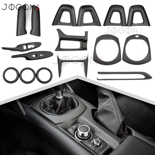 For Mazda MX-5 Miata Roadster 2016-2024 ND RF Carbon Console Interior Dash Trim