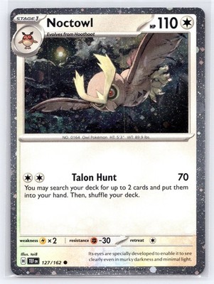 Pokemon NM Holo Noctowl - 127 (Cosmos Holo) 127/162 Promo SV: Scarlet & Violet P