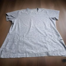 Jockey Size Large Gray Swirl Scrub Top