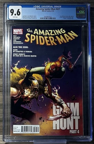 AMAZING SPIDER-MAN #637 CGC 9.6 WHITE PAGES - DEATH OF MADAME WEB MARVEL 2010