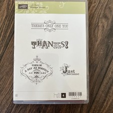 Brand New Vintage Verses Retired Stampin Up Rubber stamp set