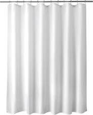 Titanker Fabric Shower Curtain Liner 72"W x 78"L (Pack of 1), White 