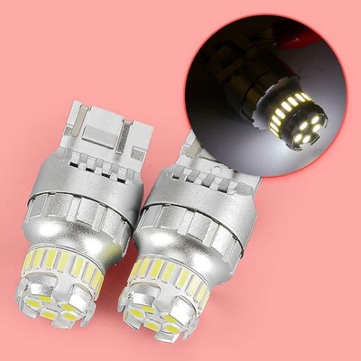 2Pcs Led W21W T20 7440 Feux de recul Feux arrière Ampoule DRL Tail Light Bulb - Photo 1/4