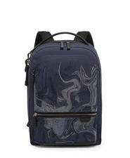 TUMI Harrison Bradner Backpack Navy Liquid Embroidery