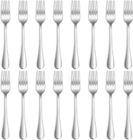 "16 StüCk 8.2\"（20.8Cm）Edelstahl Tafelgabeln, Gabel Set,Spiegelpoliert,Abendessen"