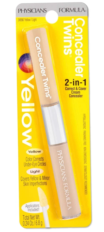 Physicians Formula Concealer Twins Cream Concealer Yellow Light 0.24 Ounce - Image 3 of 4
