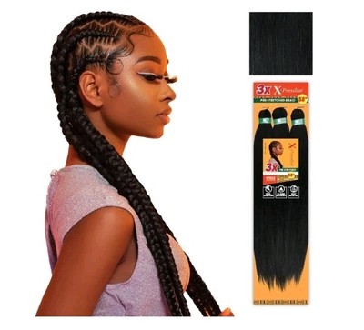 Sensationnel X-pression prestretched braiding hair - 3x braid 58 inch all...