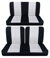 Fits 1958 to 1968 Ford Galaxie 2Door Front 50-50 top and Rear bench seat covers