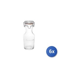 6X Bormioli Karaffe Aus Glas Lockeat Lt 0,5 Mit Luftdichtem Verschluss