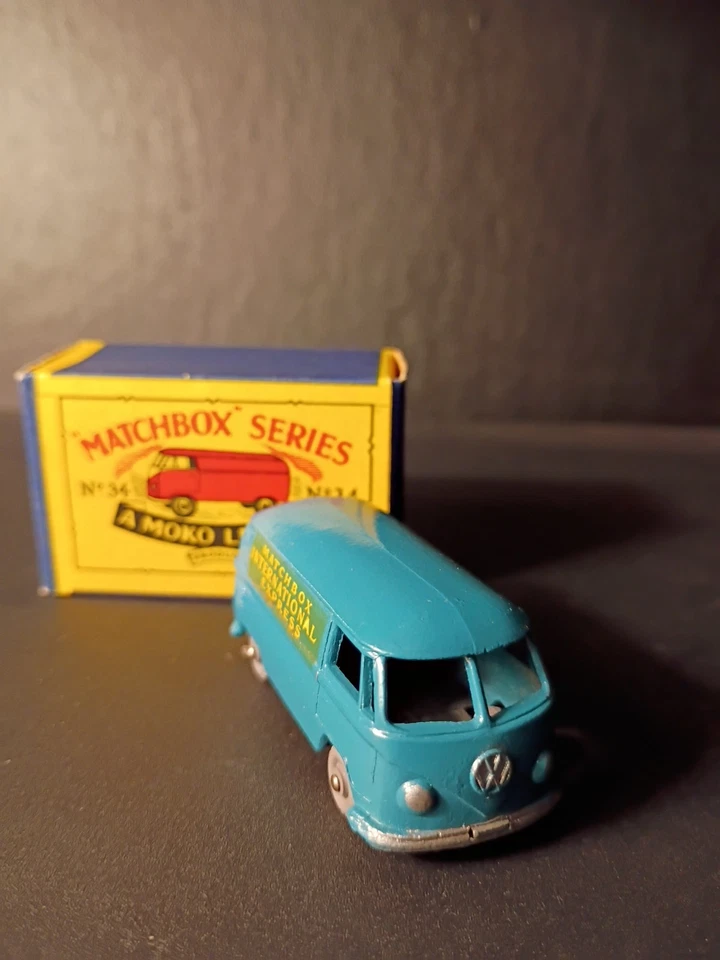 Matchbox #34A Volkswagen MicroVan 1957 Small GPW VN/MINT In Crisp Orig B2 Box - Image 4 of 4