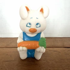 Vintage Evenflo Squeeze Pal Bunny Rabbit Baby Toy Squeaker Teether 1988