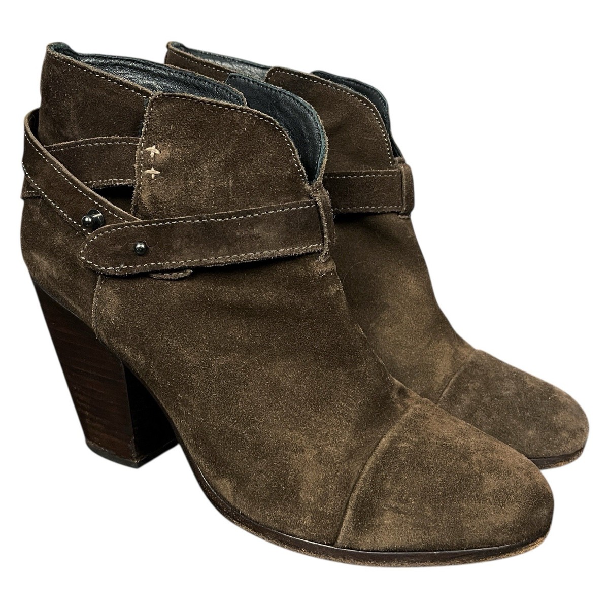 ラグアンドボーン　ハロウブーツ RAG & BONE Size 9 HARROW Taupe Waxed Suede Ankle Booties