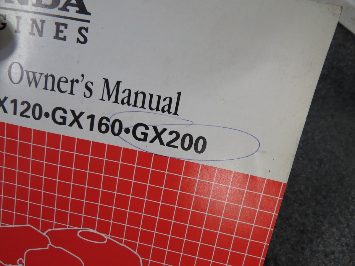 書 29900 Honda Factory Owners Manual Engines GX120 GX160 GX200