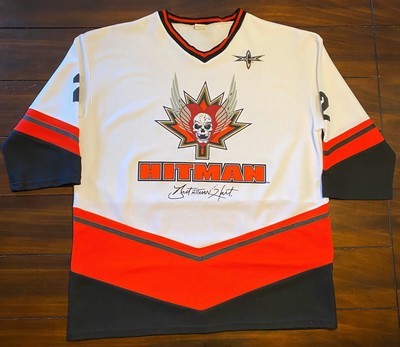 bret hart hockey jersey