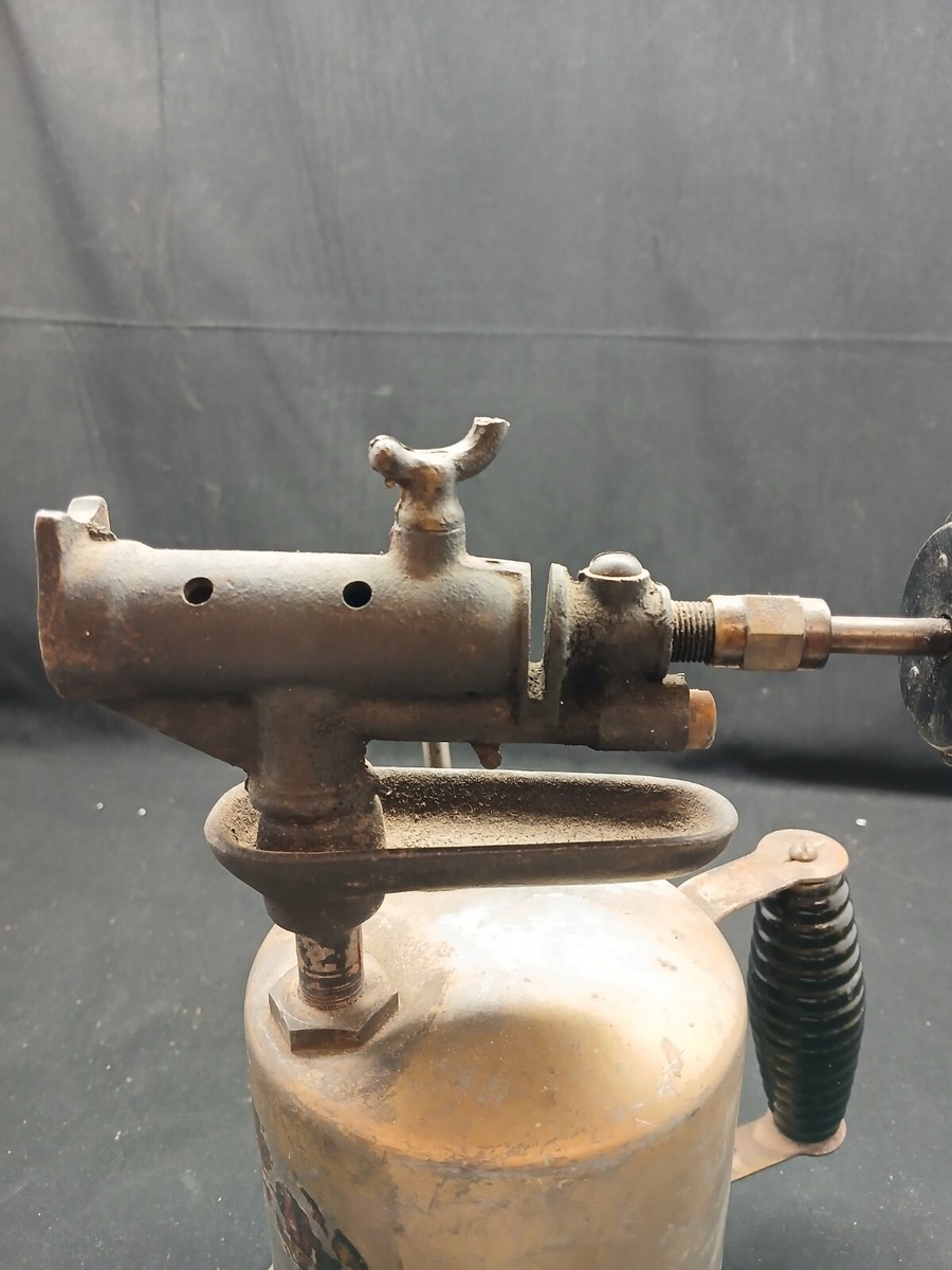 Antique Brass Blow Torch Welding Soldering Gas Tool Vintage