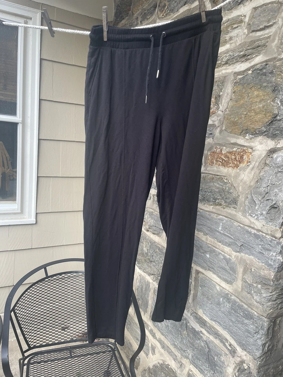 Simply Vera Wang Lounge Pant Women Sz M Black Active Yoga Pull On w Pockets