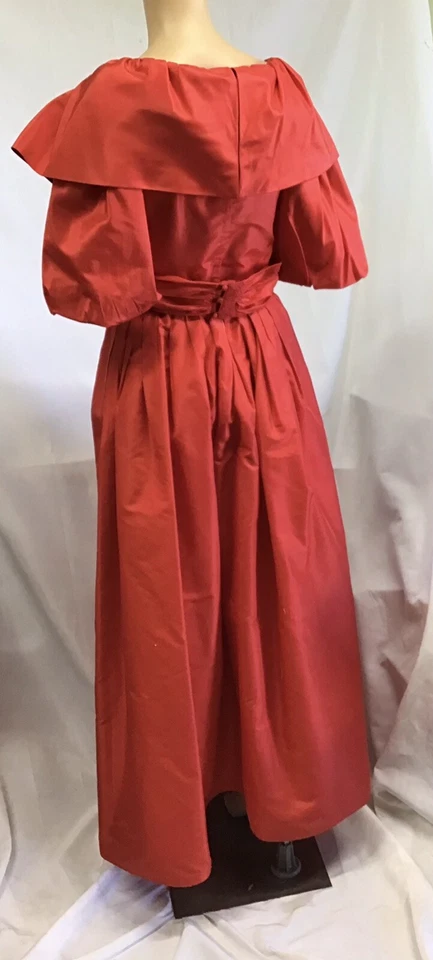 Dorothy Farbo Rojo Vestido Largo Noche Cóctel Vestido Formal Talla 4-6 Foto 4 de 4