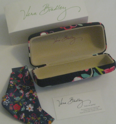 Vera Bradley RIBBONS Hard SUNGLASSES Eye Eyeglasses CASE and  display picture 1