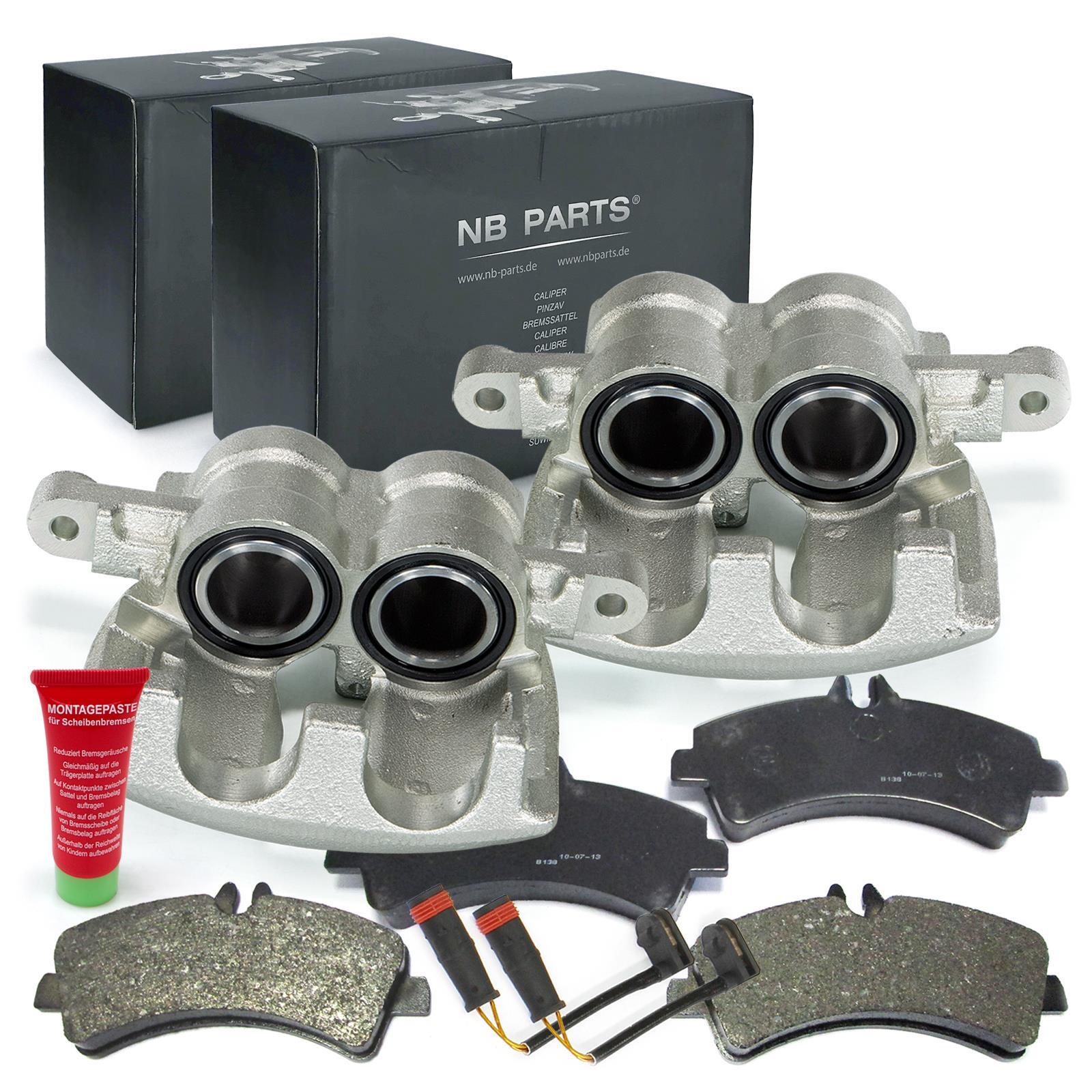 Rear Brake Calipers + Brake Pads + Sensors for Mercedes-Benz B906 VW Crafter