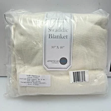 American Baby Company Thermal Swaddle Blanket 100% Cotton (Pack of 2)